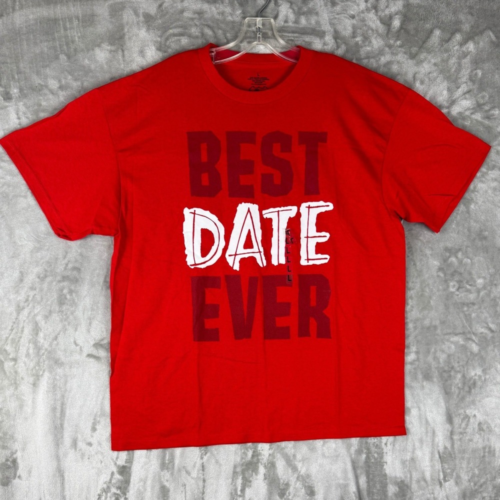 Mad Engine Red Best Date Ever Graphic T Shirt Size Large